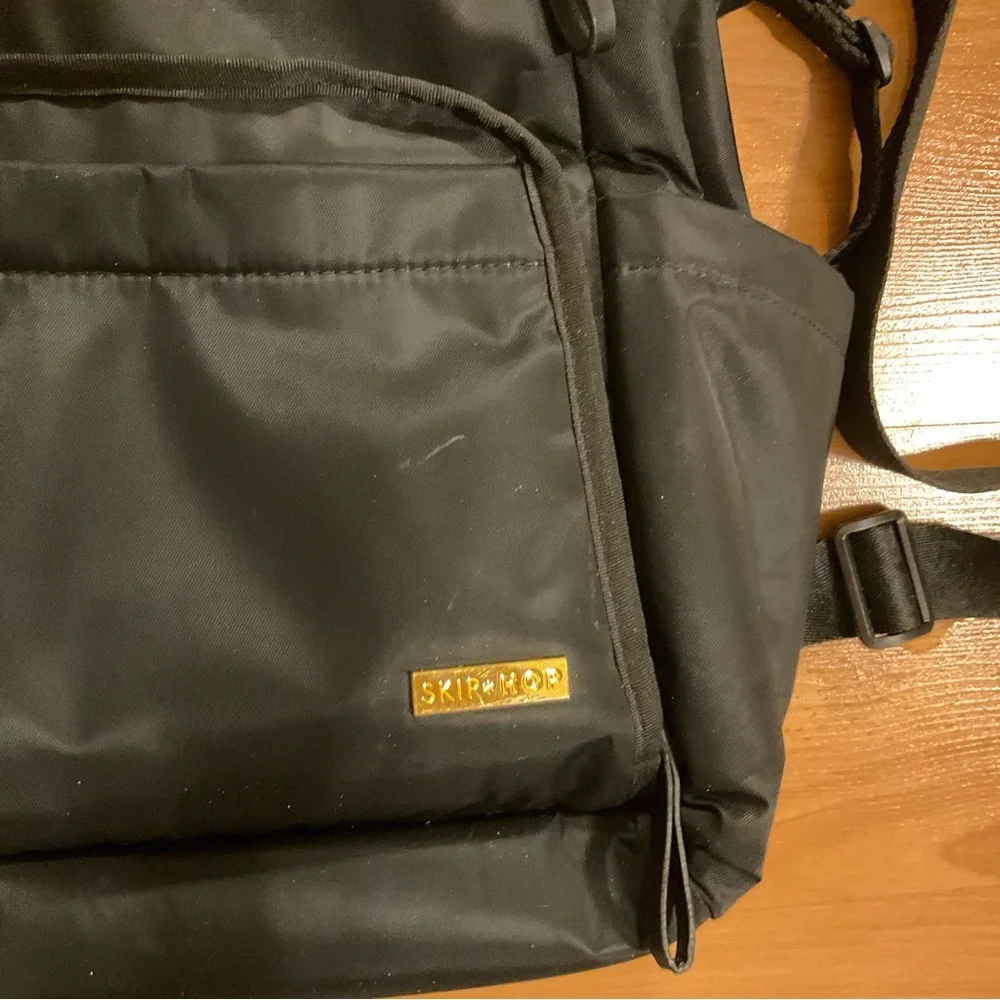 Skip Hop Mainframe Wide Open Diaper Backpack Black